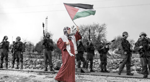 Mujer Palestina enfrenta la ocupación